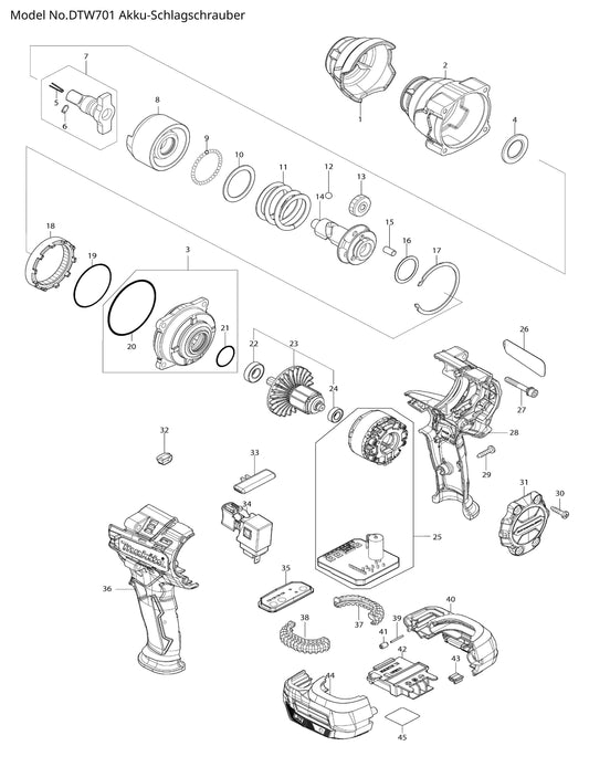 Makita DTW701 Ersatzteile