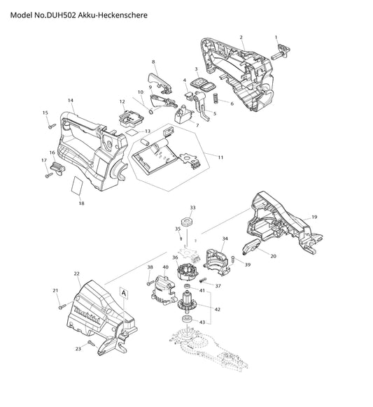 Makita DUH502 Ersatzteile