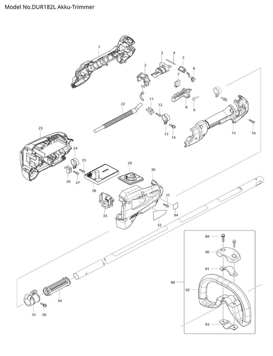 Makita DUR182L Ersatzteile