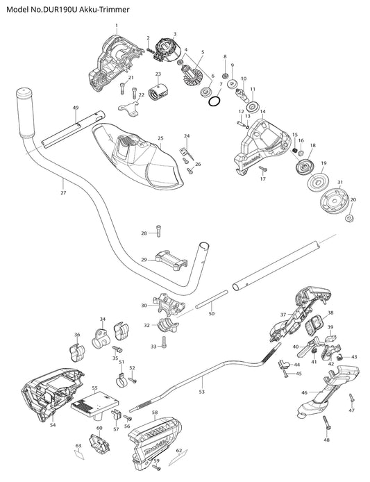 Makita DUR190U Ersatzteile