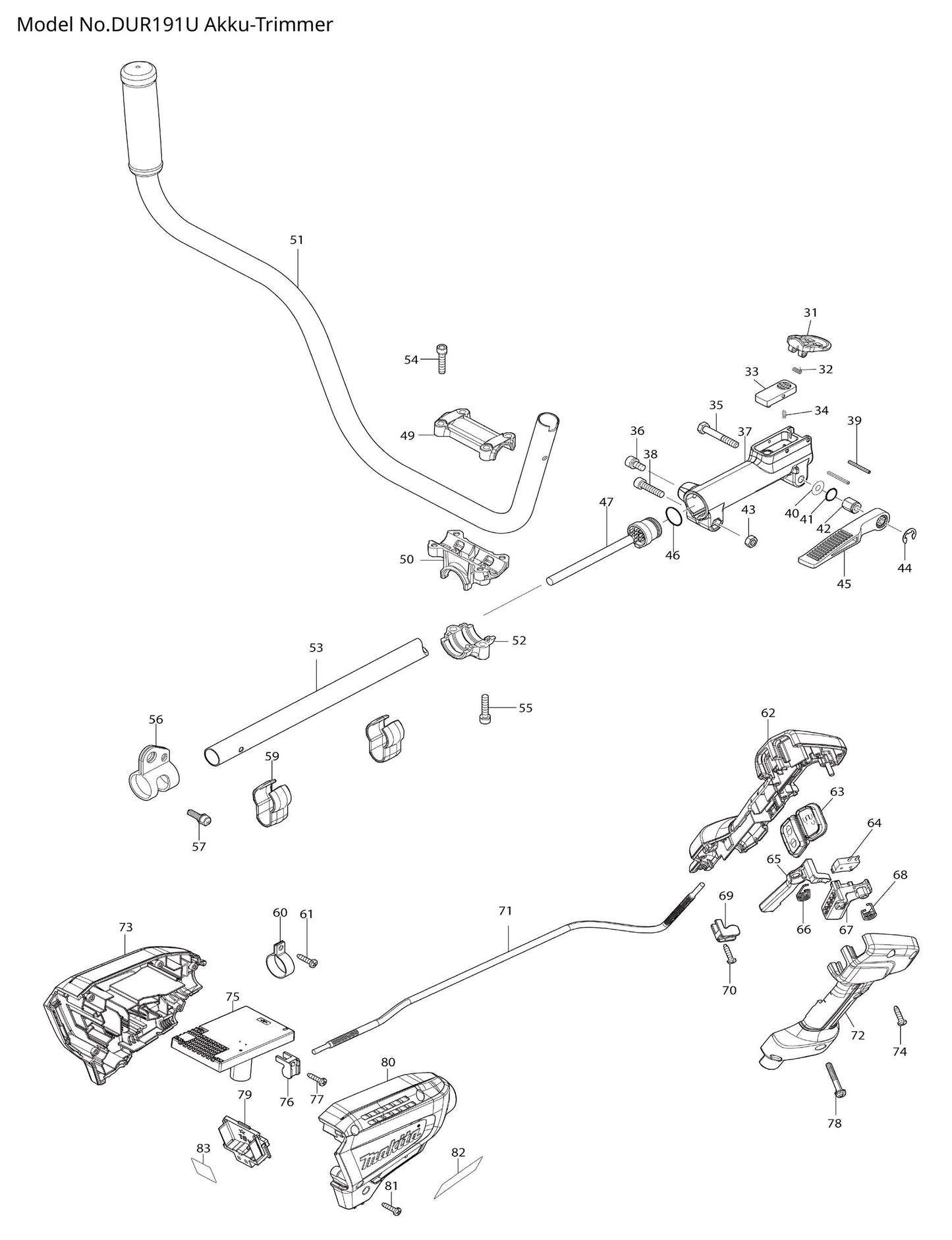 Makita DUR191U Ersatzteile