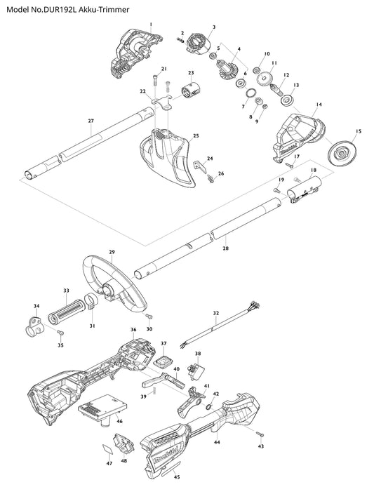Makita DUR192L Ersatzteile