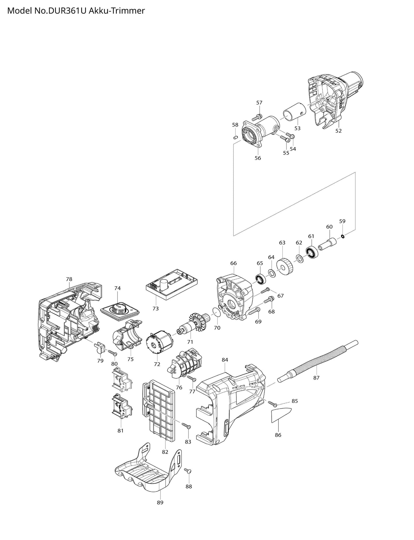 Makita DUR361U Ersatzteile