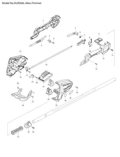 Makita DUR364L Ersatzteile