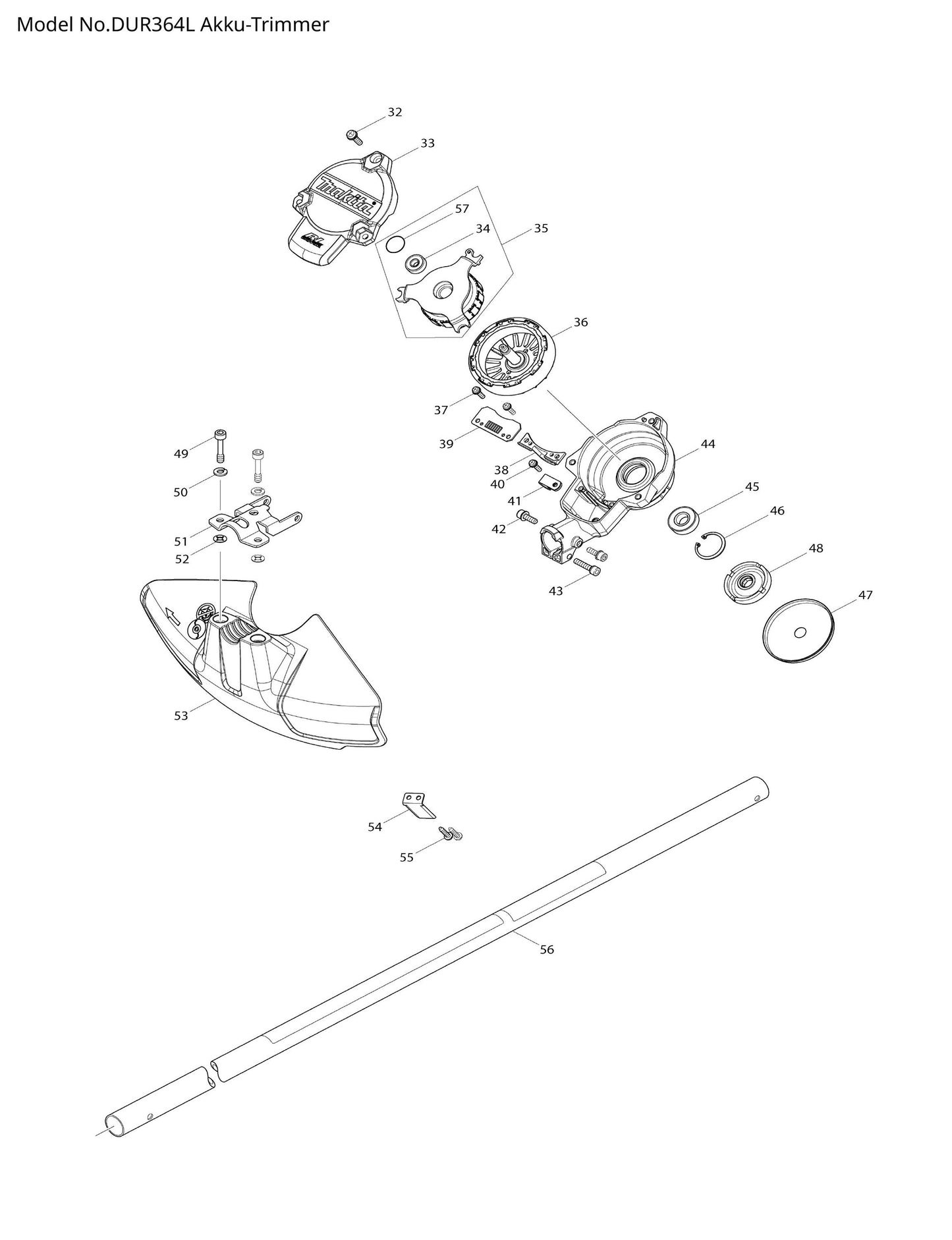 Makita DUR364L Ersatzteile