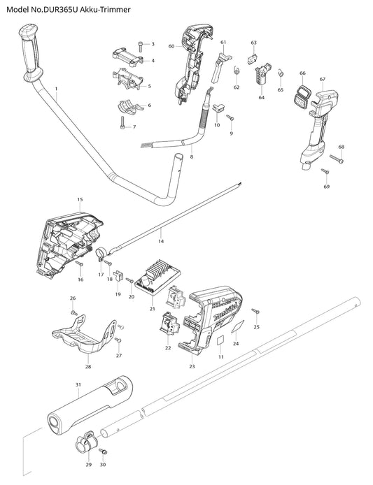 Makita DUR365U Ersatzteile