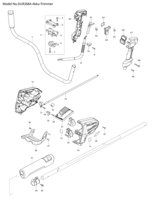 Makita DUR368A Ersatzteile