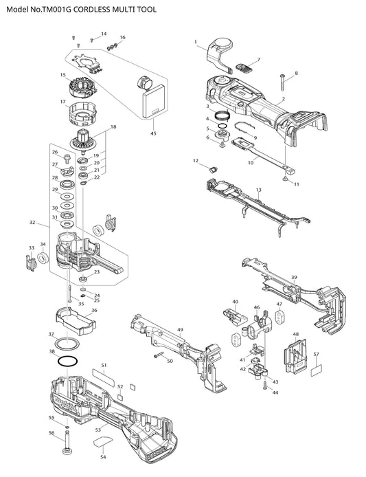 Makita TM001G Ersatzteile