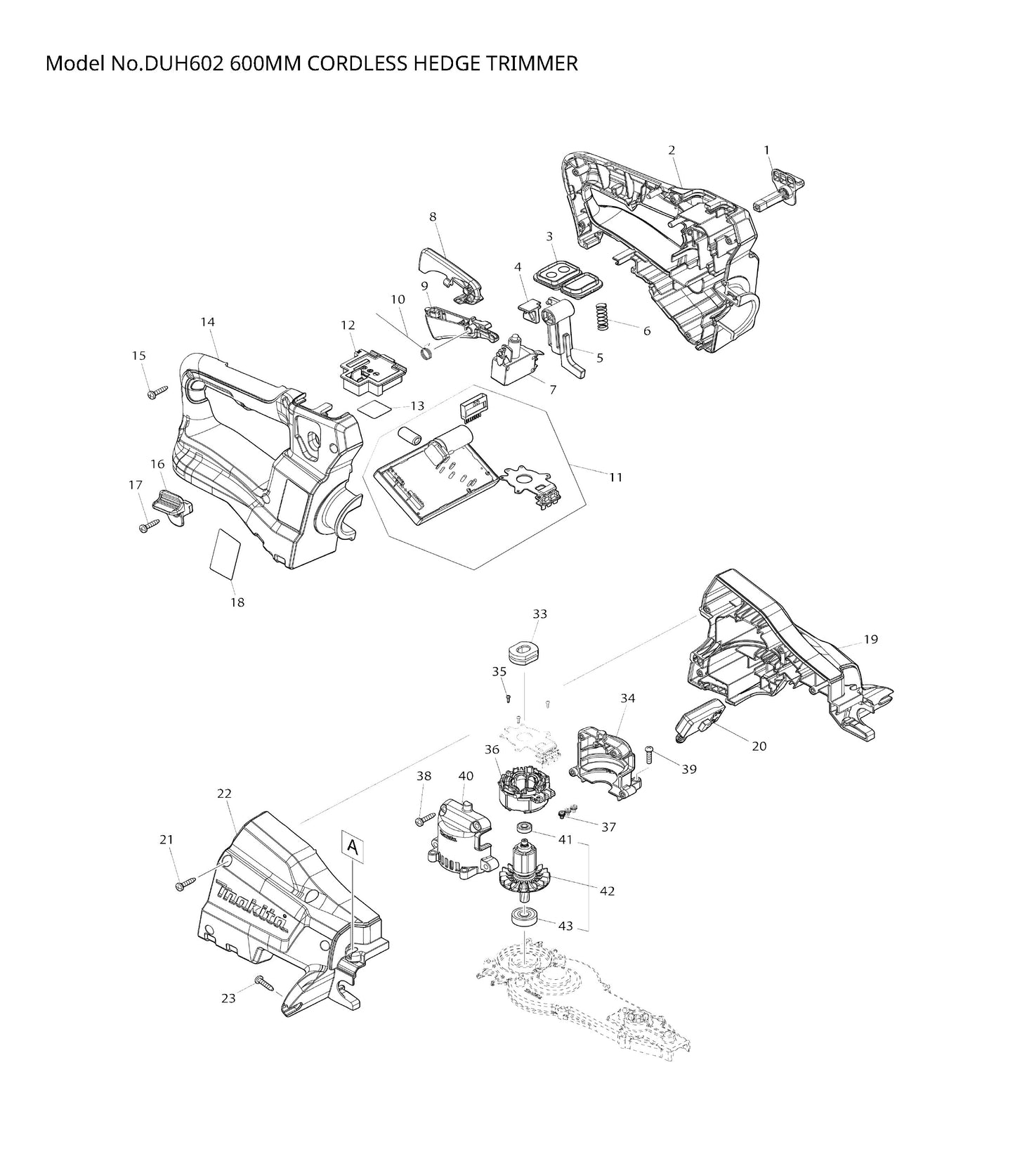 Makita DUH602 Ersatzteile