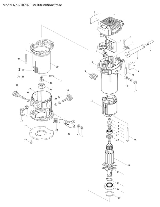Makita RT0702C Ersatzteile
