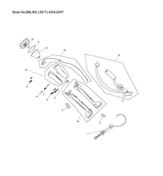 Makita DML802 Ersatzteile